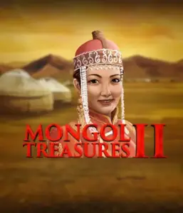 Discover the captivating history of Mongolia with the Mongol Treasures 2 game by Endorphina, featuring a graceful Mongolian woman clothed in traditional attire against a pastoral Mongolian steppe backdrop. This graphic captures the spirit of Mongolian history, offering a distinctive visual adventure. 